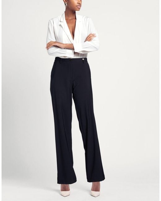 Myths Blue Pants Virgin Wool, Polyamide, Elastane