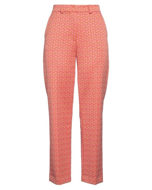 SEVENTY VENEZIA Red Pants Polyester, Polyamide, Elastane