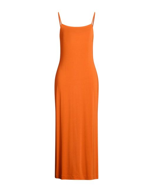 Strenesse Orange Maxi Dress Viscose, Polyamide, Elastane