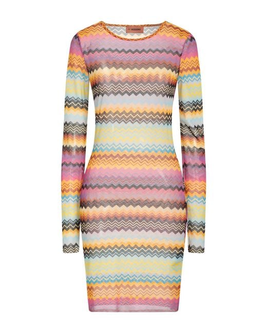 Missoni Pink Polyamide Elastane Printed Mini Dress