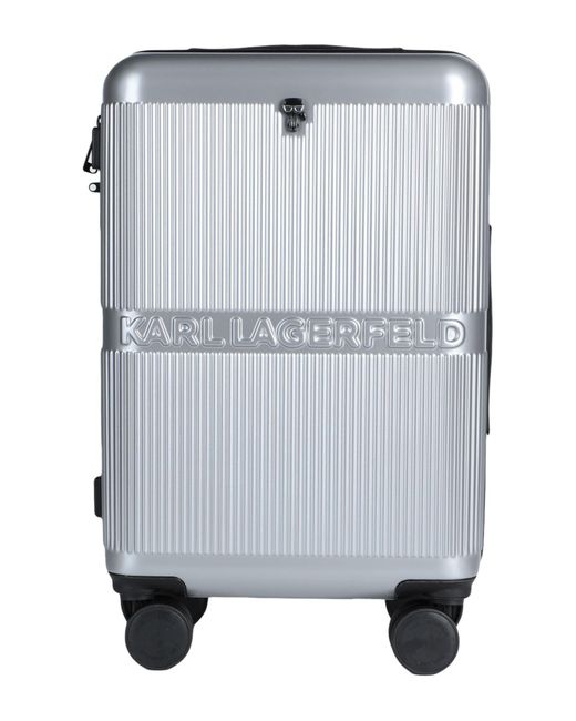 Karl Lagerfeld Wheeled luggage in Gray Lyst
