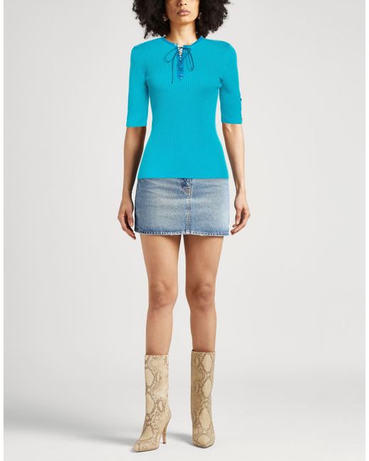 Moschino Blue Couture Sweater Virgin Wool