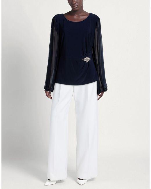 FRANK LYMAN Blue Top Polyester, Elastane