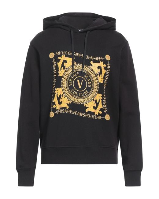 Versace Jeans Couture Black Sweatshirt Cotton for men