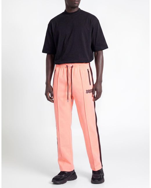 Boss Pink Pants Nylon, Polyurethane for men