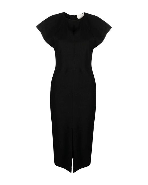 Vestido de tubo con manga corta Isabel Marant de color Black