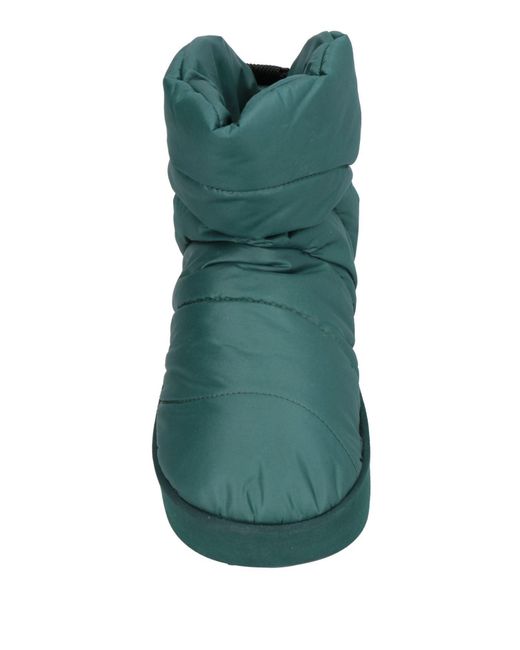 PIUMESTUDIO Green Ankle Boots Textile Fibers