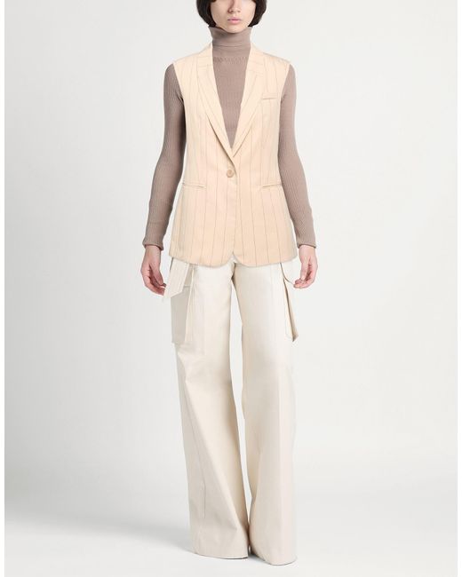 Soallure Natural Blazer Viscose, Polyester