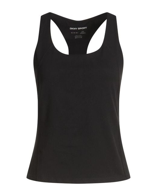 DKNY Black Tank Top Polyester, Elastane