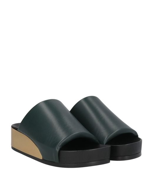 Jil Sander Green Sandals