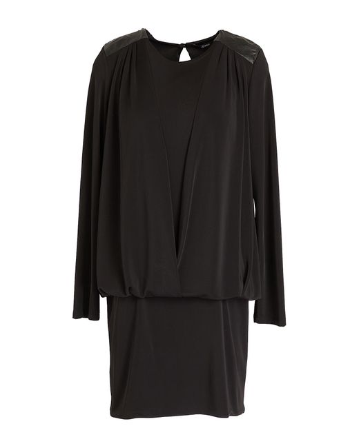 Relish Black Dark Mini Dress Polyester, Elastane