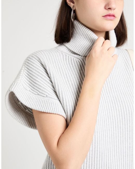 Eleventy White Turtleneck