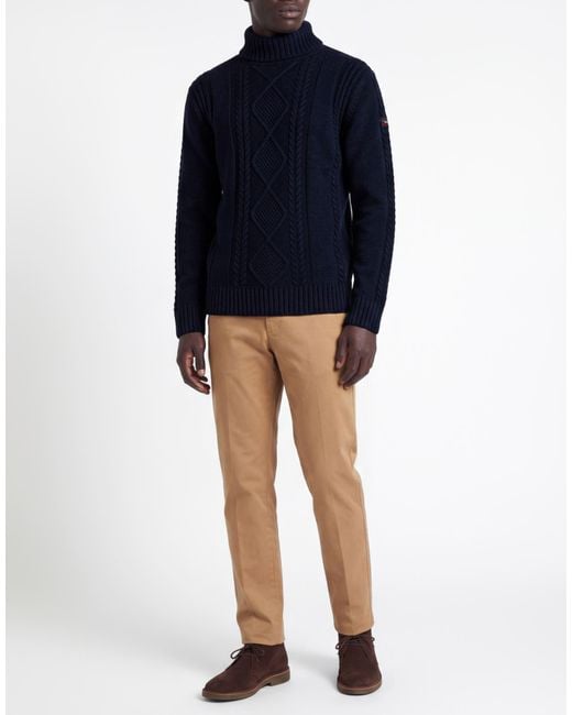 Paul & Shark Blue Turtleneck Virgin Wool for men