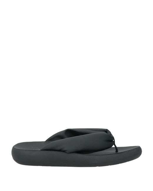 Ancient Greek Sandals Black Thong Sandal