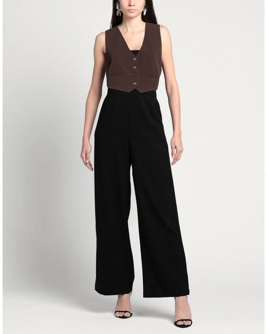 Please Brown Chocolate Tailored Vest Polyester