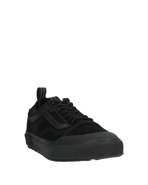 Vans Black Sneakers Leather, Textile Fibers for men