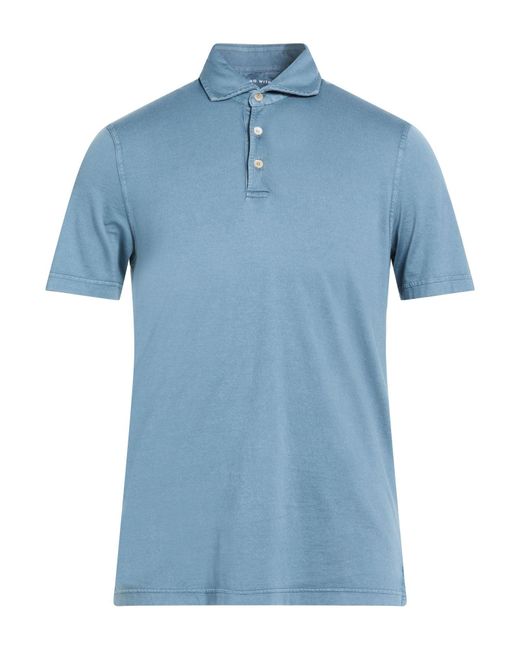 Fedeli Blue Polo Shirts for men
