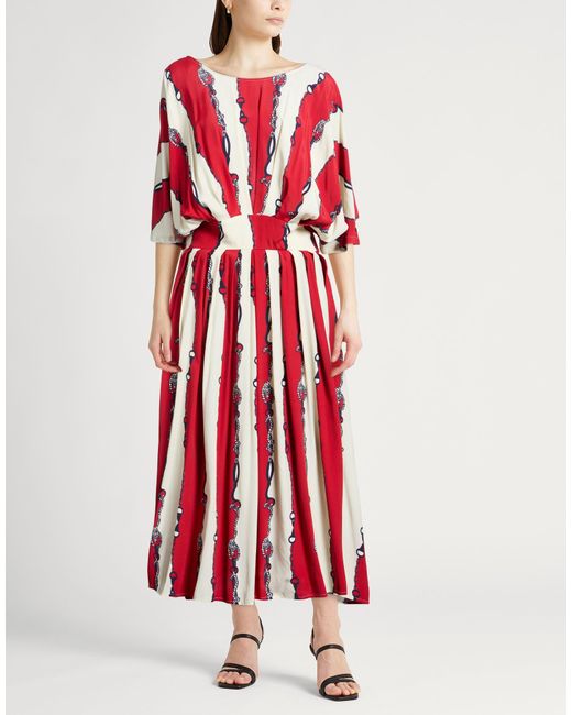 Ballantyne Red Maxi Dress Viscose