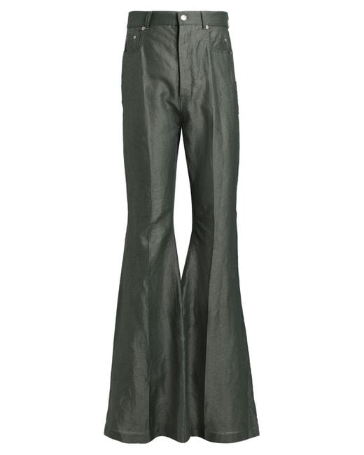 Rick Owens Gray Pants Linen, Polyamide for men