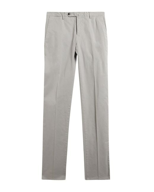 PT Torino Gray Light Pants Cotton, Elastane for men