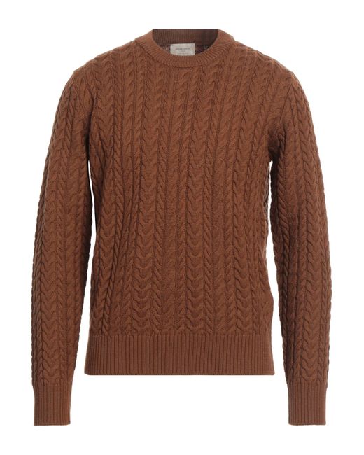 Brooksfield Brown Sweater Virgin Wool for men