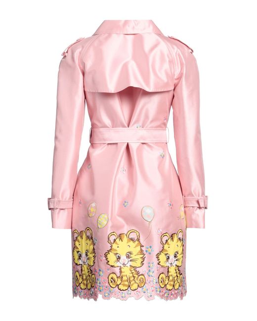 Moschino Pink Overcoat & Trench Coat