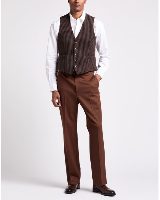 Lardini Black Dark Tailored Vest Wool, Polyamide, Elastane for men