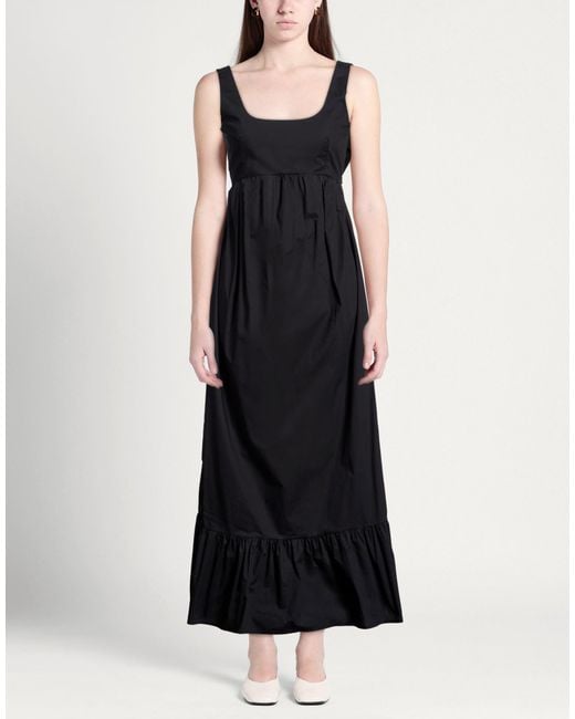 Compagnia Italiana Black Maxi Dress Cotton
