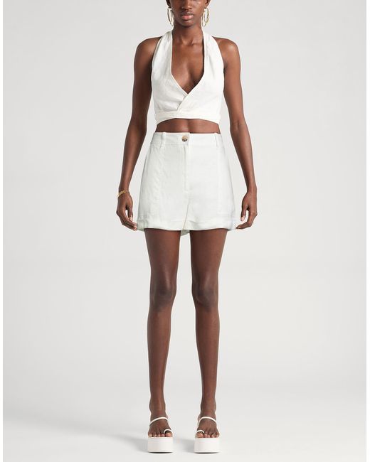 MAX&Co. White Shorts & Bermuda Shorts