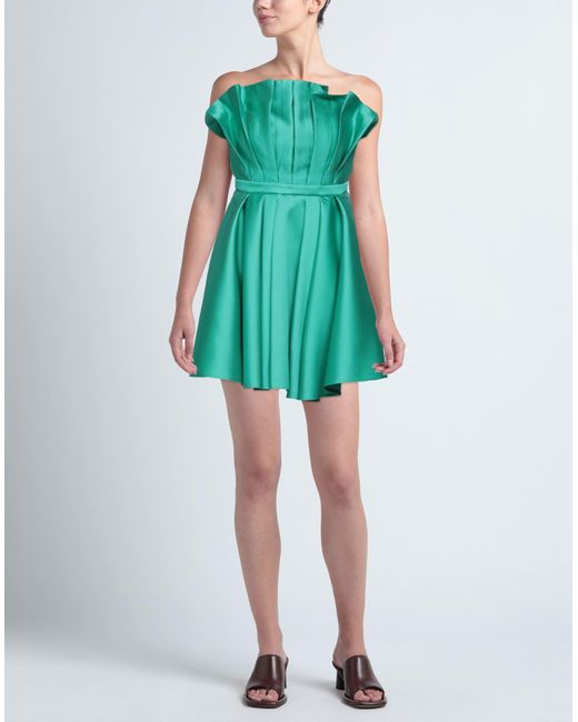SIMONA CORSELLINI Green Mini Dress