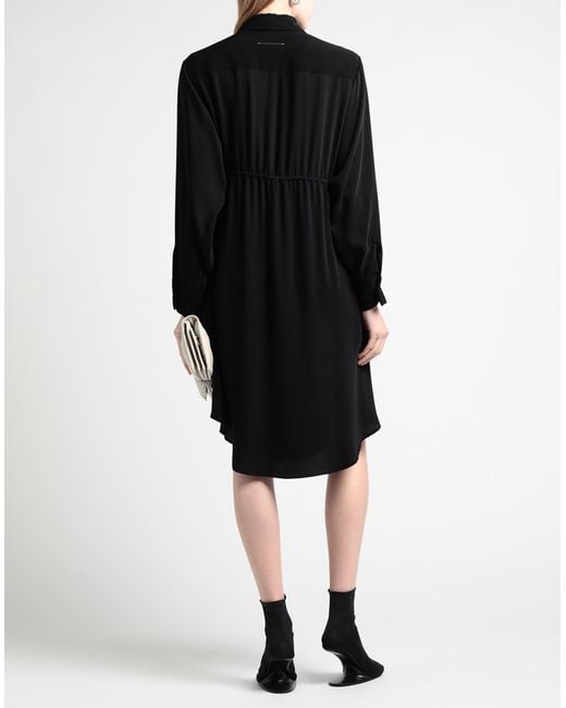 MM6 by Maison Martin Margiela Black Mini Dress Polyester