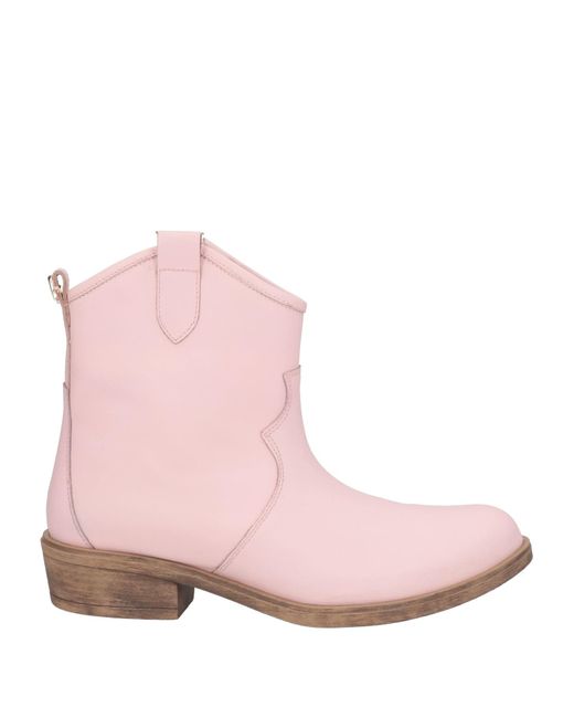 Twin Set Pink Ankle Boots