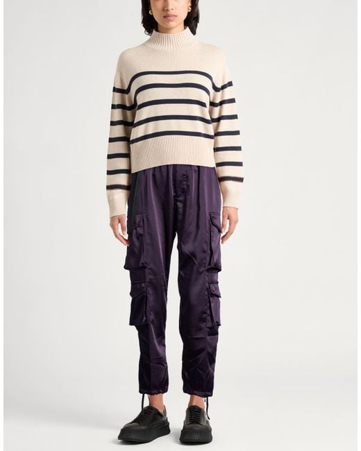 White Sand Blue Pants Polyester, Elastane