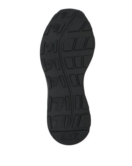 EA7 Black Sneakers Polyester, Polyurethane, Rubber for men