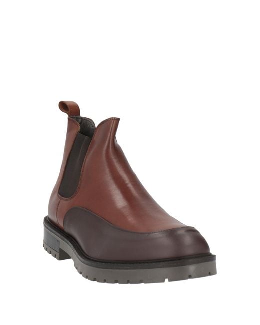 Fedeni Brown Ankle Boots Leather for men
