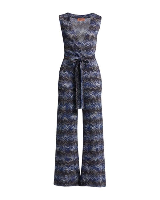 Missoni Blue Jumpsuit Viscose, Cupro, Polyester