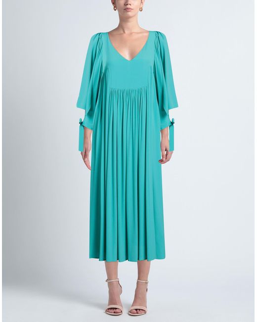 Semicouture Blue Midi Dress