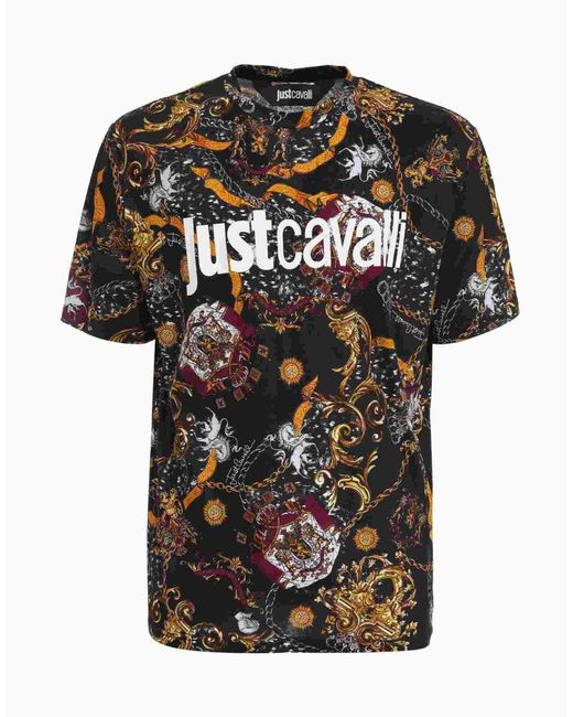 T-shirt di Just Cavalli in Black da Uomo