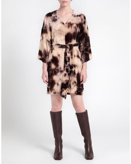 8pm Natural Mini Dress Viscose, Polyamide