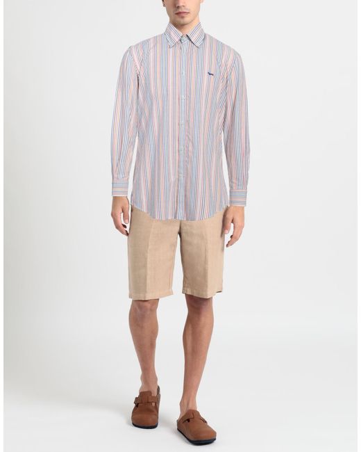 Harmont & Blaine Orange Shirt Linen for men