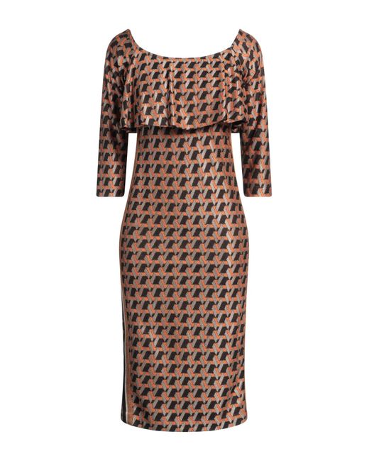 Hanita Brown Midi-Kleid
