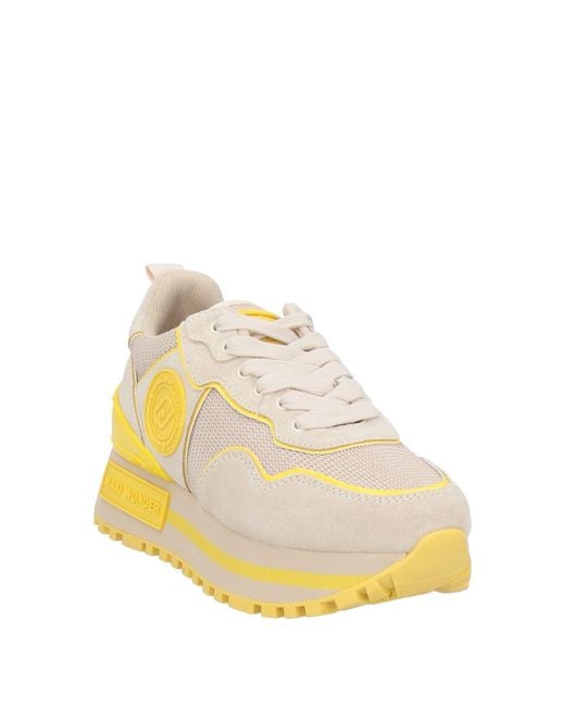 Liu Jo Yellow Sneakers Leather, Textile Fibers