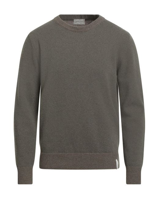 Brooksfield Gray Military Sweater Virgin Wool for men
