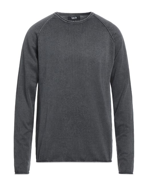 Solid Gray Sweater for men