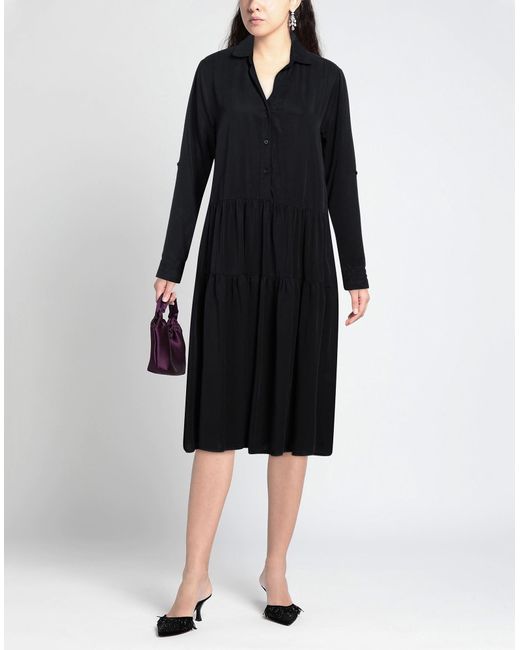 True Religion Black Midi Dress