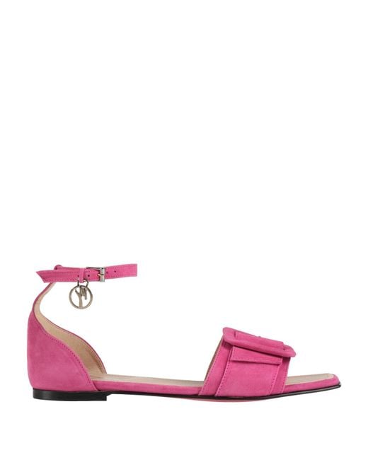 Manila Grace Pink Sandals Leather