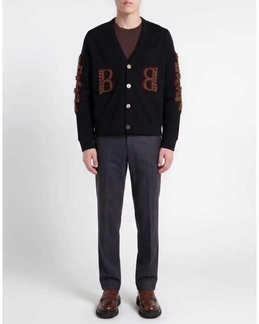 Barrie Black Cardigan Cotton for men