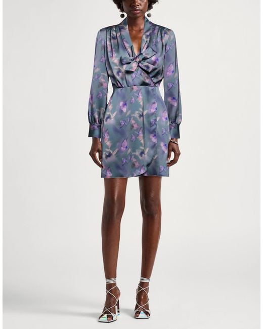 HUGO Blue Mini Dress Recycled Polyester, Polyester