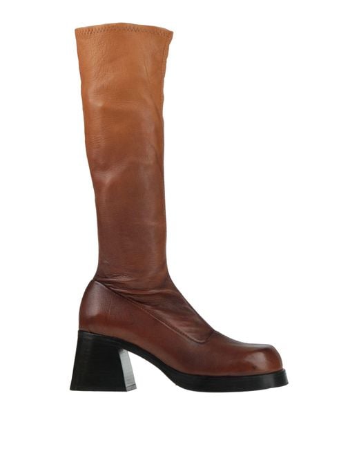 Miista Brown Tan Boot Leather
