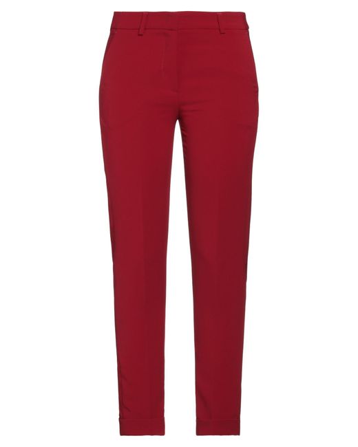 Hanita Red Pants Polyester, Elastane